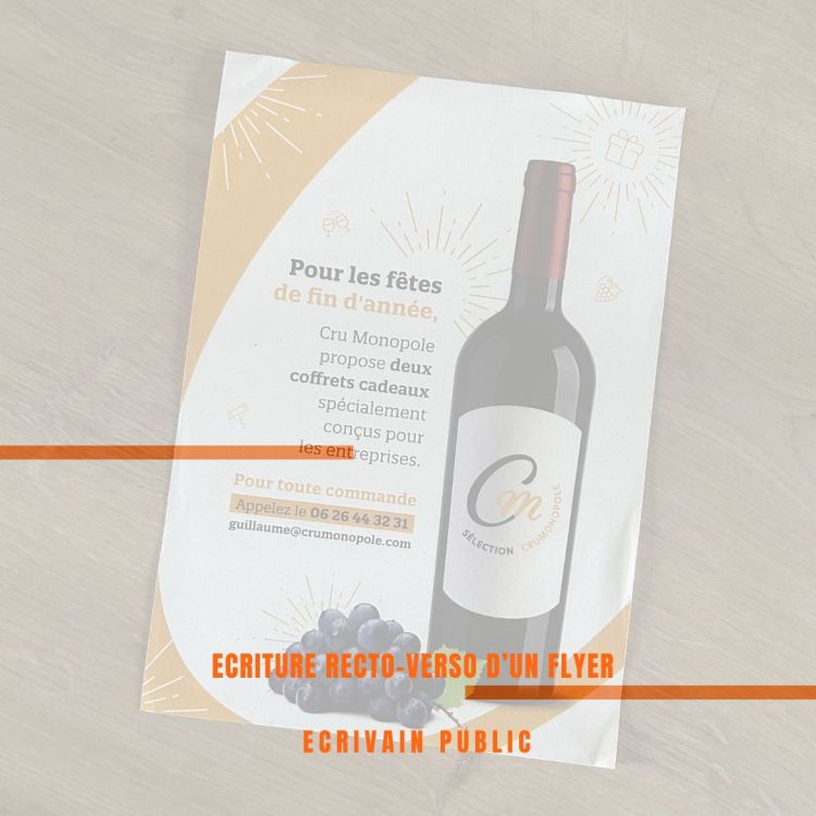 Rédaction d'un flyer