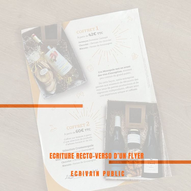 Rédaction du contenu d'un flyer