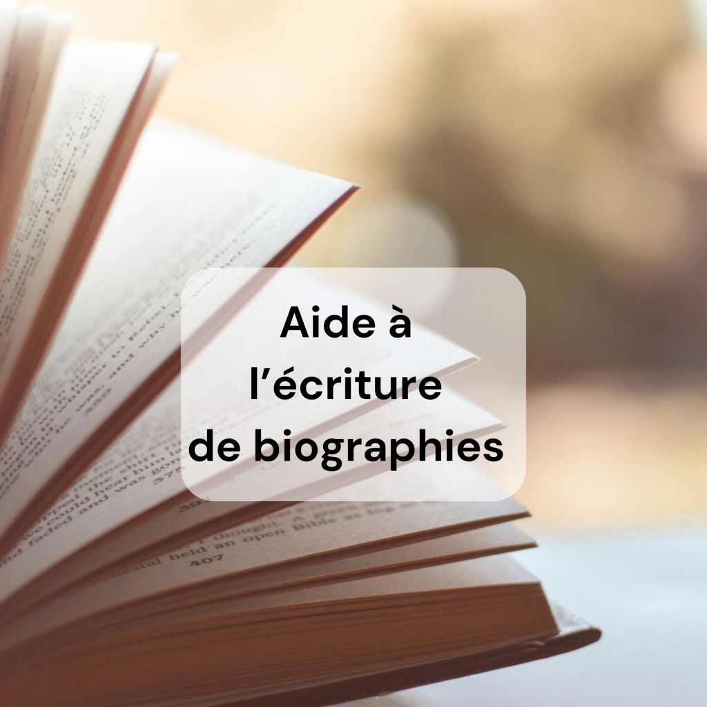 service d'aide à l'écriture de biographies