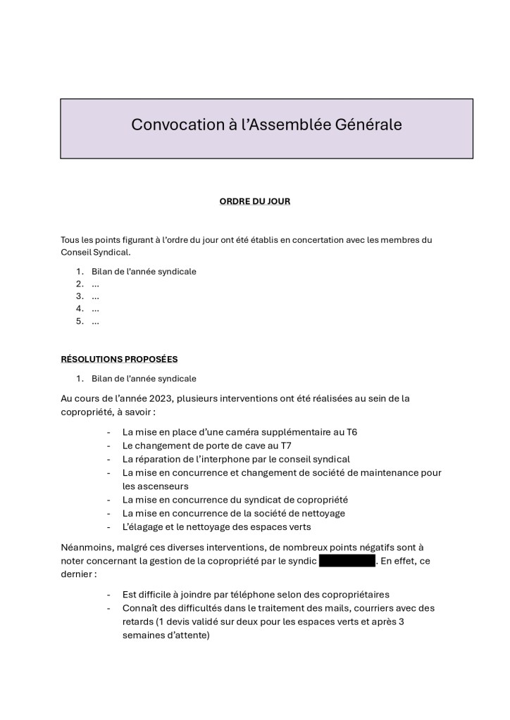 Rédaction document officiel